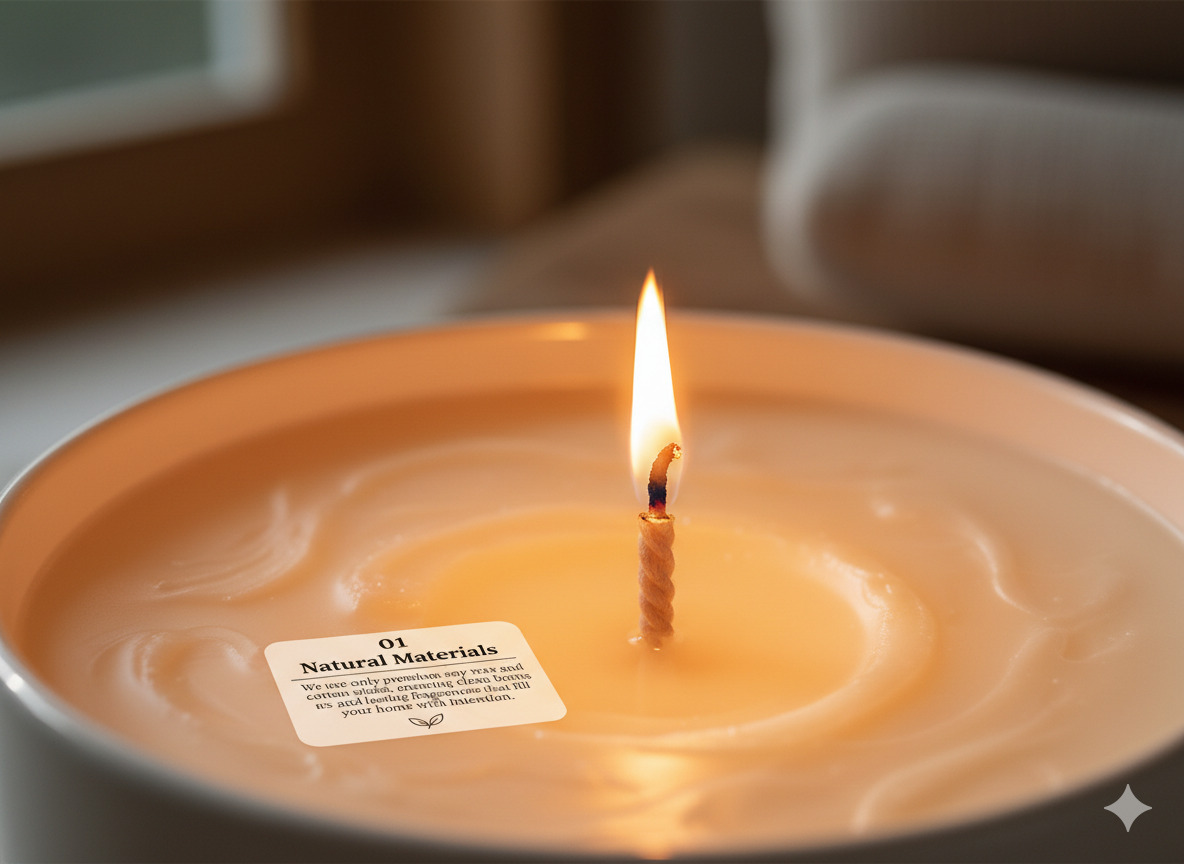 Candle flame in evening light