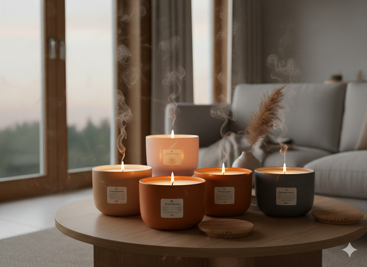 Spiced scented candles